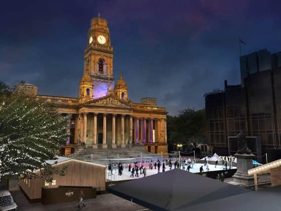 Here's what the new ice rink will look like in Portsmouth's Guildhall Square (picture courtesy of Skate Portsmouth)