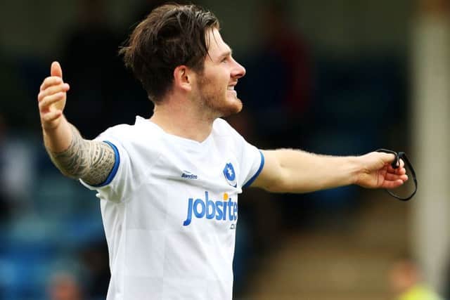 Pompey's Matty Kennedy celebrates his goal. Picture: Joe Pepler