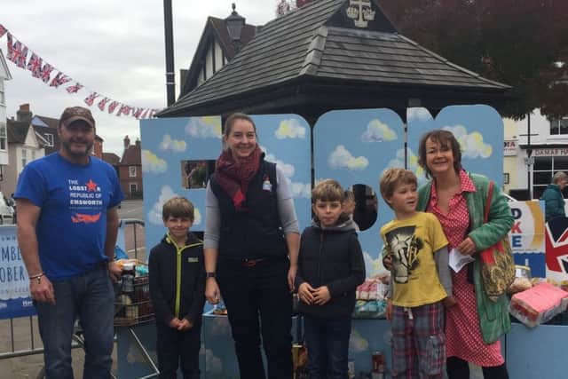 From left, Alistair Gibson, Samuel Crick, Joshua Crick, Barbara Crick, Isaac McDonald and Hester McDonald at Emsworth Food Fortnight