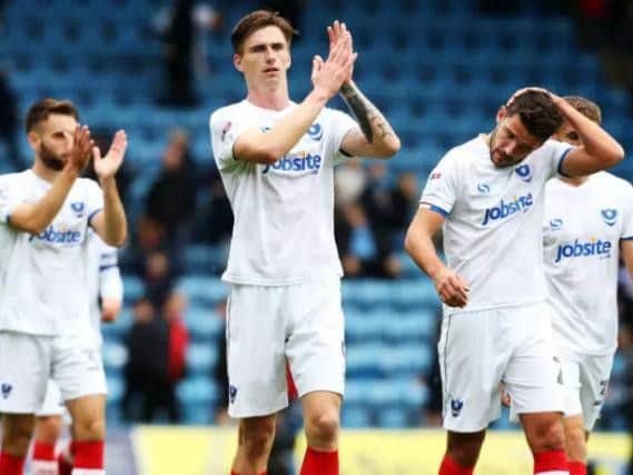 Pompey players after the match