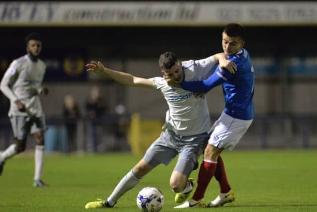 Pompey's Freddie Read in action against Everton. Picture: Colin Farmery