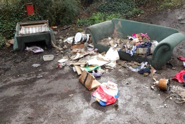 Fly-tipping at Monks Walk in Gosport