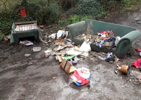 Fly-tipping at Monks Walk in Gosport