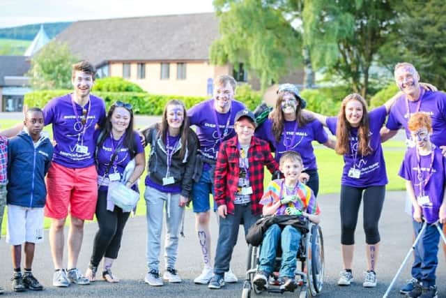 Youngsters and volunteers from Over The Wall. Picture: Spencer Butt