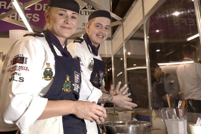 Able Chef Claire Forster, left, and Able Chef Jordan Weatherill Picture: LPhot Barry Swainsbury