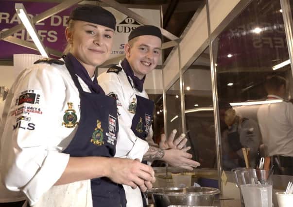 Able Chef Claire Forster, left, and Able Chef Jordan Weatherill Picture: LPhot Barry Swainsbury