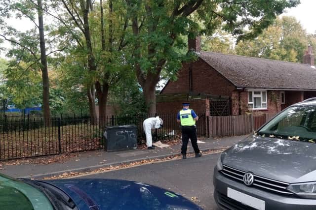 Sedgley Close, in Southsea, where police are investigating a stabbing which happened around 4am today.