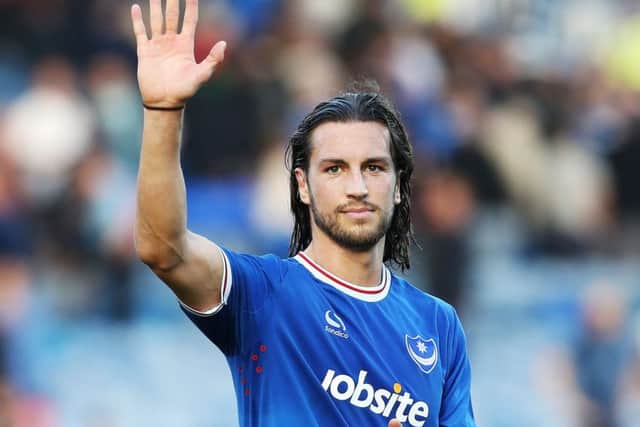 Christian Burgess celebrated 100 games for Pompey yesterday Picture: Joe Pepler