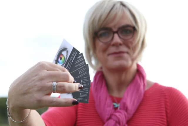 Joanne Lockwood, a transgender woman, was refused printing service for her business that supports LGBT rights, as the company who prints business cards said it was against his religous beliefs Picture: Habibur Rahman