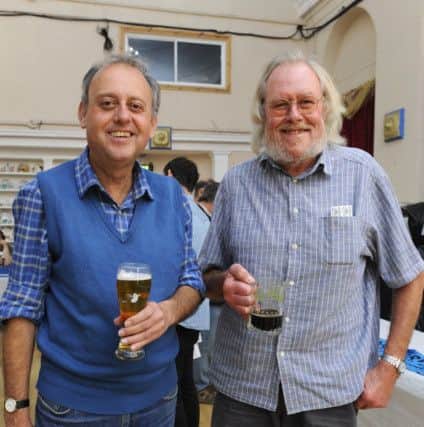 Patrick Miller with self-styled beer festival aficionado John Kendall            Picture by:  Malcolm Wells (171013-5430)