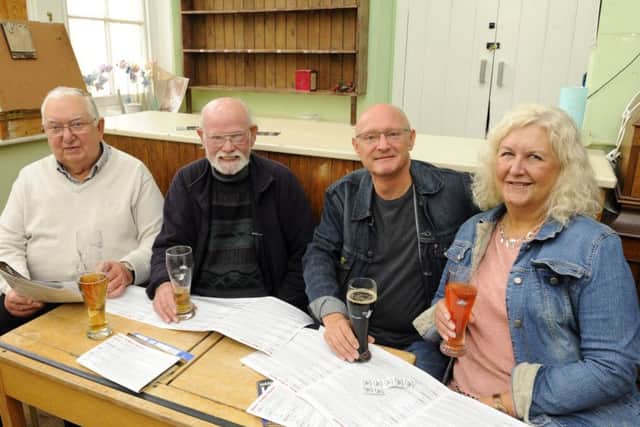 David Underhay, Ray Chalk, John Stait, and Laura Shearwood enjoy some of their favourites                    Picture by Malcolm Wells (171013-5439)
