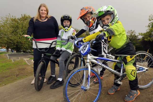 From left, Cllr Donna Jones, with Sam Day, Sunny Reid and Harley Reid