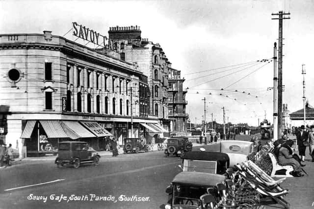 A marvellous picture of the Savoy Buildings which would one day become home to the Crystal Lounge. Its undated but might well be the 1920s