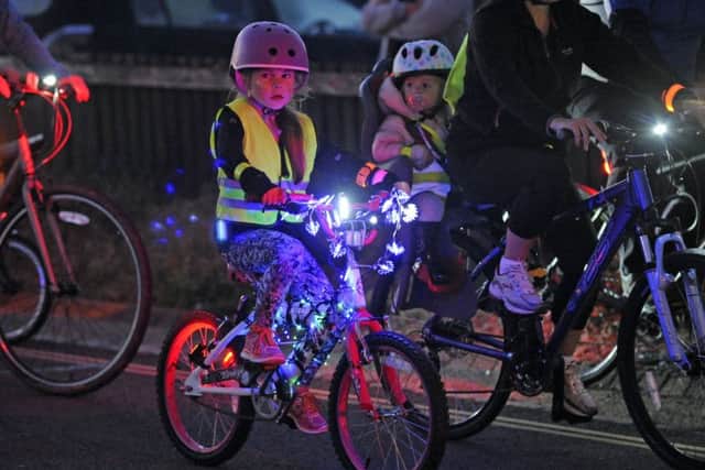 Cyclists from across the Portsmouth area take part in the Glow cycling event in Southsea.
Picture Ian Hargreaves (171233-1)