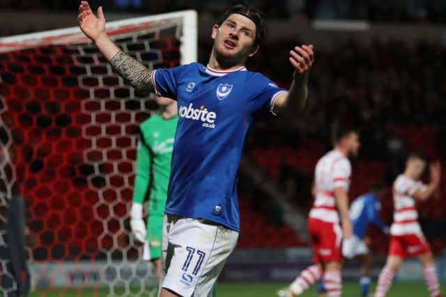 Pompey winger Matty Kennedy shows his frustration Picture: Paul Currie/Bluepitch media