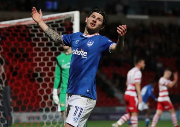 Pompey winger Matty Kennedy shows his frustration Picture: Paul Currie/Bluepitch media