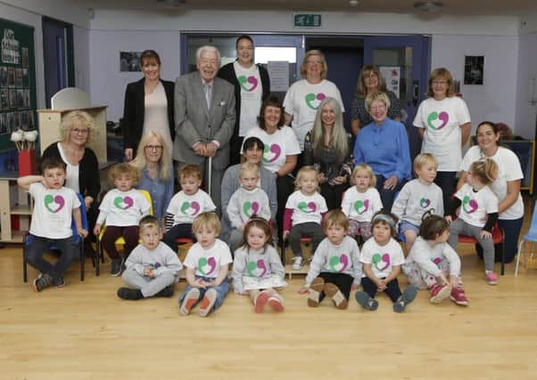 The staff, children and guests who took part in the event