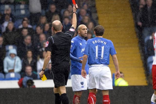 Anthony Vanden Borre is sent off against Blackburn.  Picture: Steve Reid