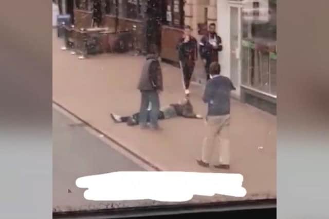 A screen shot from the video