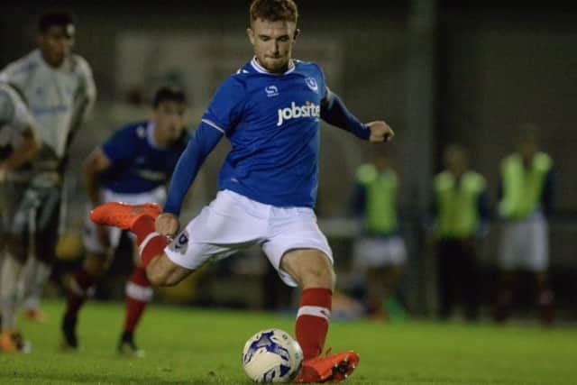 Theo Widdrington in action for Pompey's reserves against Everton Picture: Colin Farmery