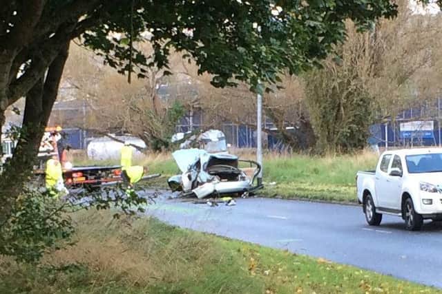 A crash on Western Road in Portsmouth