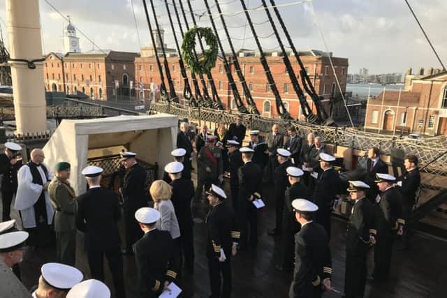 The quarter deck of HMS Victory