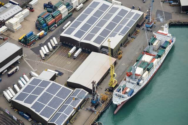 A no-deal Brexit could have a major impact on shipping trade in the UK, it has been warned. Pictured is Portsmouth International Port