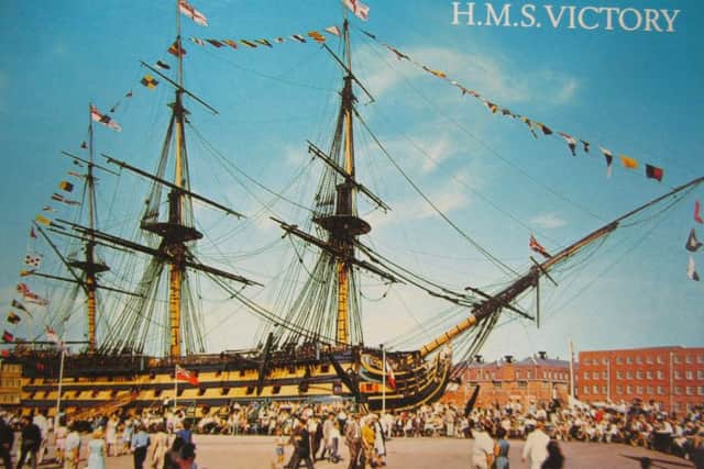 A J Salmon Postcard of HMS Victory