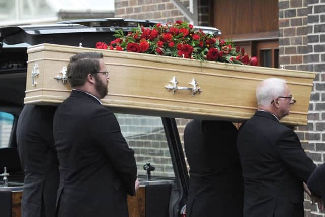 The funeral of Jill Wright was held in The South Chapel at Portchester Crematorium
Picture: Malcolm Wells (171023-0185)