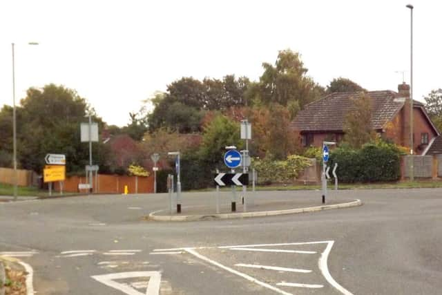 The same scene  where the two horses took a rest in days past. It is now a five-armed roundabout.