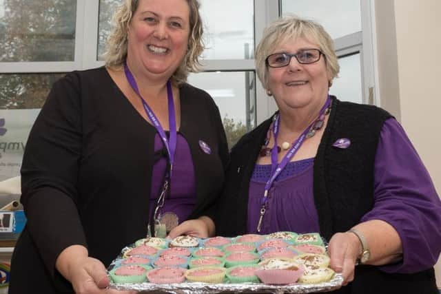 Jane Humpleby and Janice Taw on the cake stall.                                                                     Picture: Keith Woodland PPP-171016-090003006