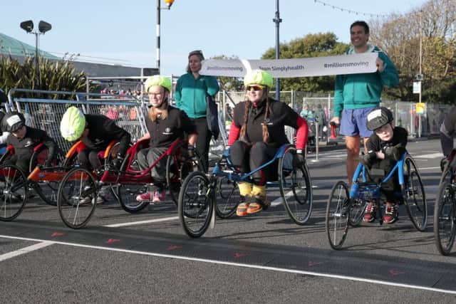 The wheelchair event at the Great South Run