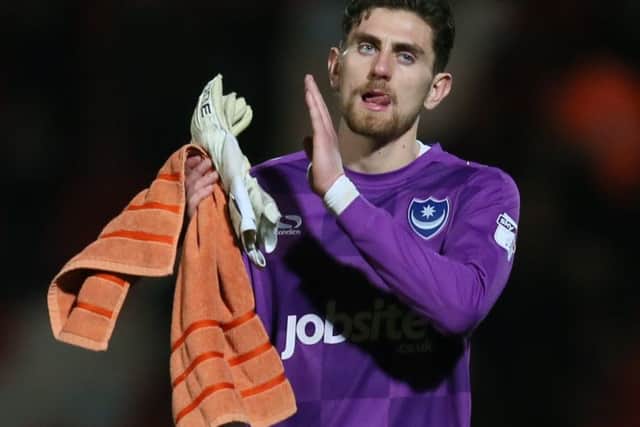 Pompey keeper Luke McGee