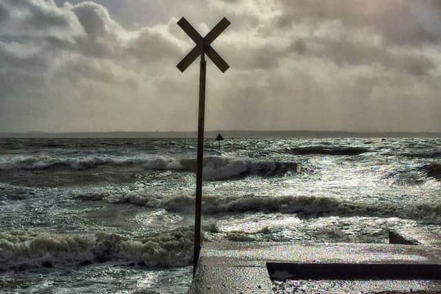 Storm Brian looms over Hill Head. Picture: Simon Higgins