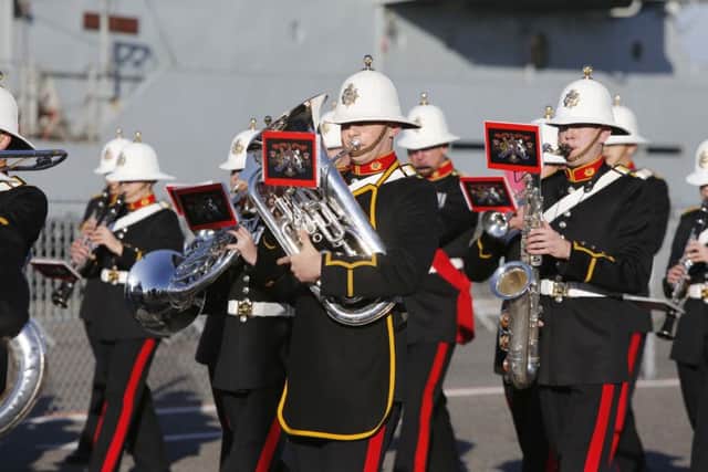 The 
Band of the 
Royal Marines Picture: Habibur Rahman (171478-006)
