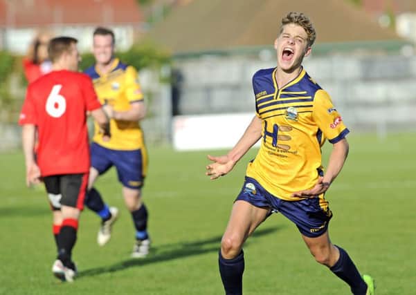 Alfie Lis celebrates his goal. Picture: Ian Hargreaves
