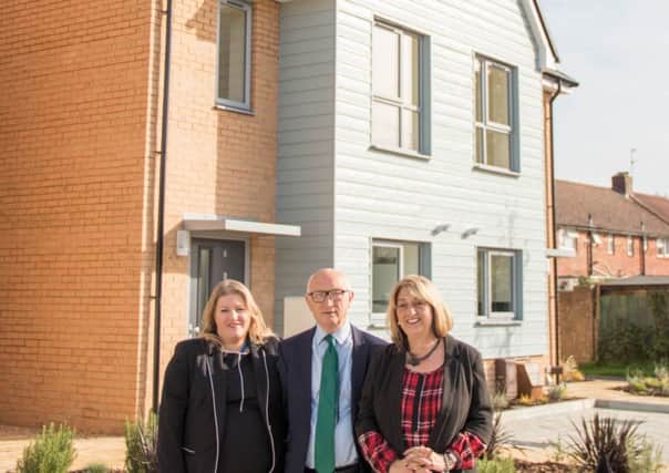 new homes near Holybourne Road Havant

Council completes more new family homes.
caption: From left - Leader of Portsmouth City Council Cllr Donna Jones, director of PMC construction Pat Mcgee and cabinet member for property and housing Cllr Jennie Brent.

Families will move into brand new Portsmouth City Council homes next week.

The council has built the new properties on land it owns near Holybourne Road, in Havant, as part of its most ambitious council home building programme for a generation.

The five houses and four flats have been named Buriton Close and have taken a year to build at a cost of Â£1.6m.