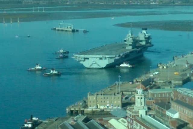 HMS Queen Elizabeth leaves Portsmouth
Picture: Malcolm Wells