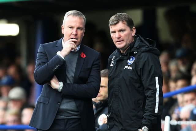 Kenny Jackett, left, and Joe Gallen. Picture: Joe Pepler PPP-171029-143011001