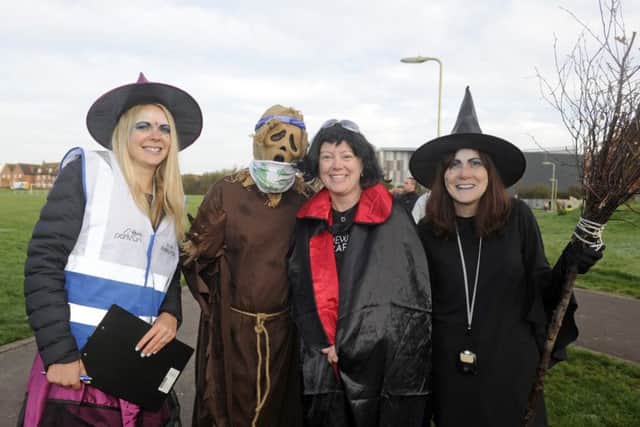 Whiteley race director Danielle Cranstone with fellow volunteers on Saturday. Picture Ian Hargreaves (171243-1)