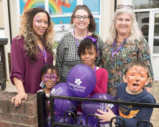 Fundraising event to raise awareness of non-Hodgkin lymphoma.

(Front Row) Marlea and Eriea Madukaiwe, Jayden Collinson. (Back Row) Kaylie Madukaiw Marg Stairs, and nursery manager and nursery owner, Fiona Parker.         

Picture: Keith Woodland PPP-171016-085951006