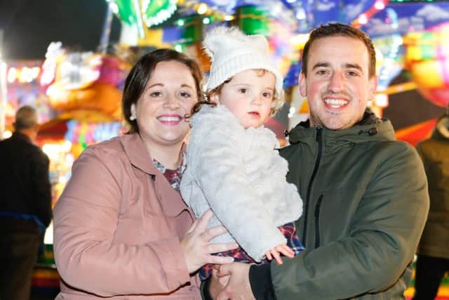 Louise and Stephen Tucker with daughter Rose (2)