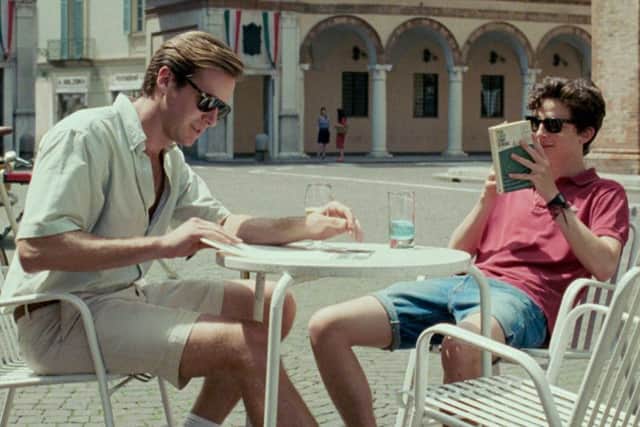 Armie Hammer and Timothee Chalamet in Call Me By Your Name.