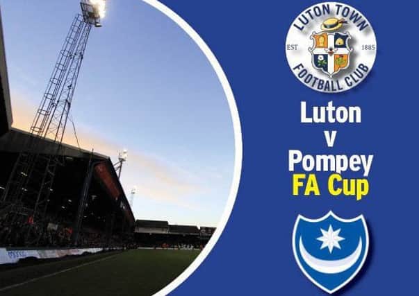 Pompey travel to Luton in the first round of the FA Cup