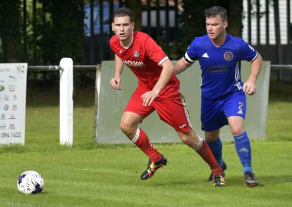 Jack Maloney put Horndean ahead from the spot at home to Shaftesbury Picture: Neil Marshall