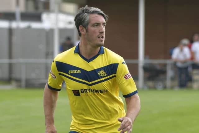 Brett Poate scored the opener before he was sent off late on. Picture: Neil Marshall (171026-24)