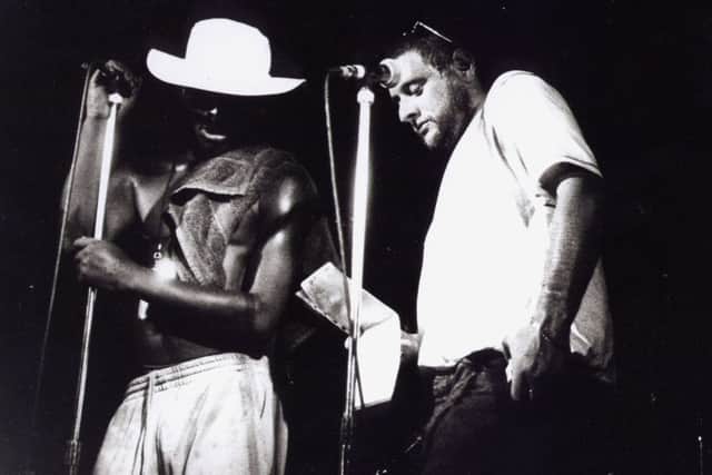 Kermit and Shaun Ryder perform as Black Grape at The Wedgewood Rooms in 1995. Picture by Paul Windsor