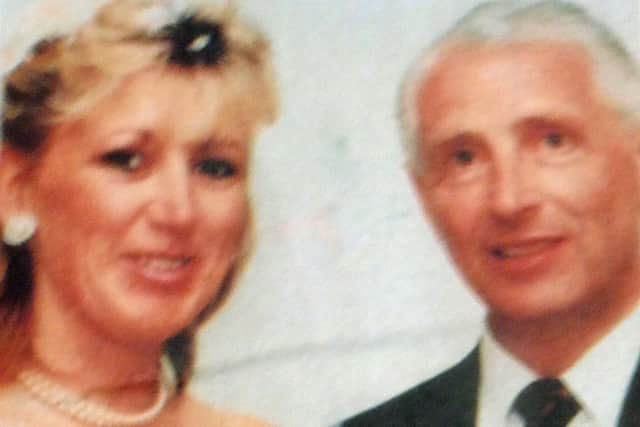 Mike and Elaine Friend pictured on their wedding day