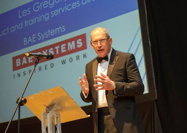 Les Gregory, product and training services director at BAE Systems, at the 2016 awards