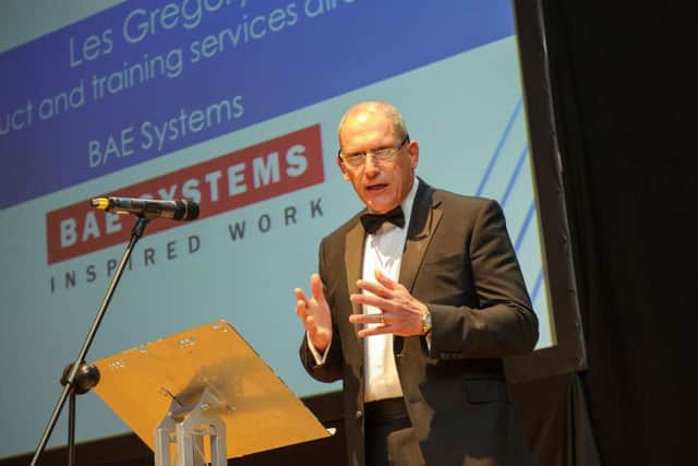 Les Gregory, product and training services director at BAE Systems, at the 2016 awards